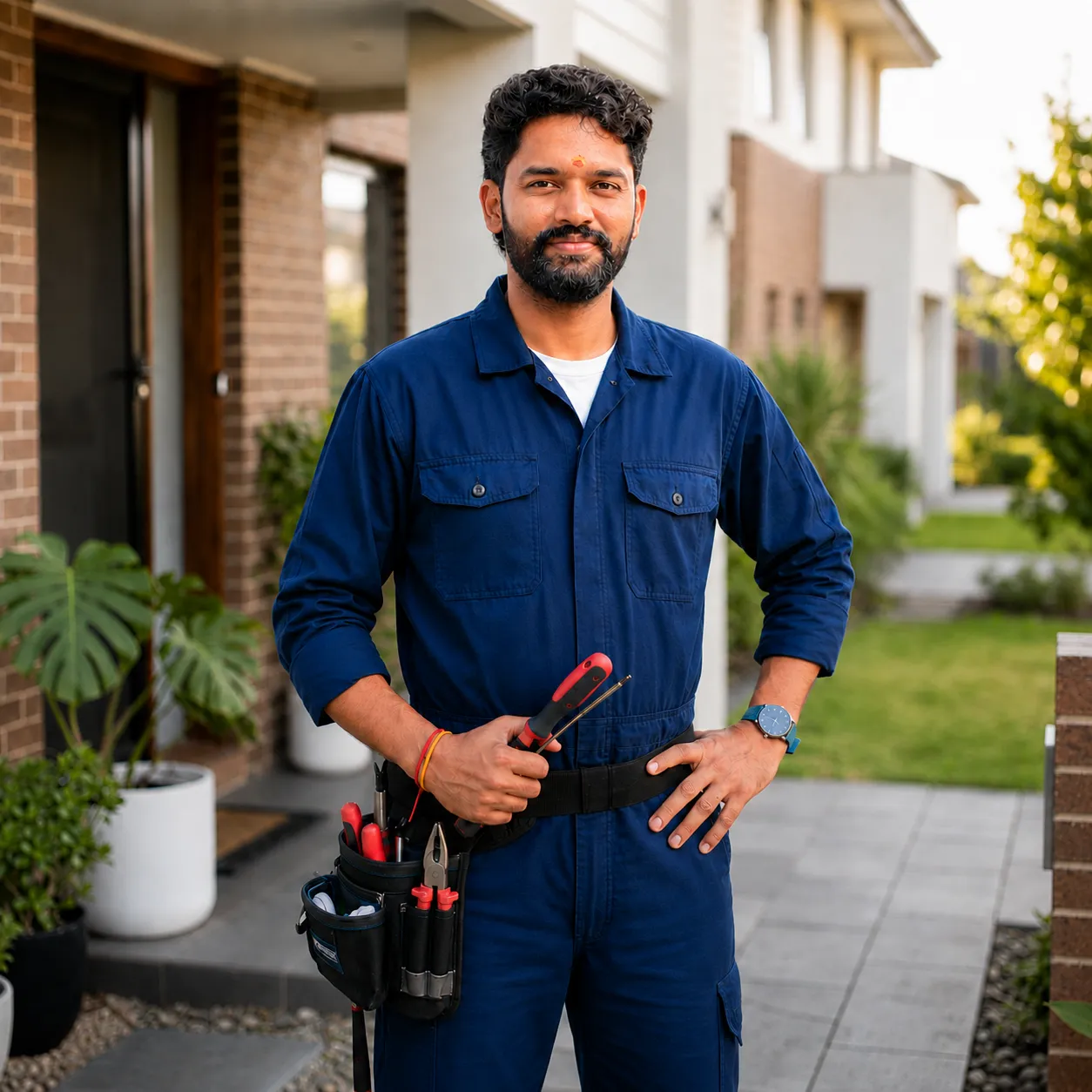 Mr. Vignesh, owner of Sri Vinayagam Service Center